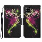 For Samsung Galaxy A22 4G Coloured Drawing Pattern Horizontal Flip PU Leather Case with Holder & Card Slots & Wallet & Lanyard(Couple Butterfly) - 1