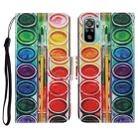 For Xiaomi Redmi Note 10 4G Coloured Drawing Pattern Horizontal Flip PU Leather Case with Holder & Card Slots & Wallet & Lanyard(Eye Shadow) - 1