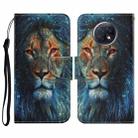 For Xiaomi Redmi Note 9T Coloured Drawing Pattern Horizontal Flip PU Leather Case with Holder & Card Slots & Wallet & Lanyard(Lion) - 1