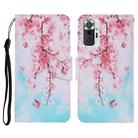 For Xiaomi Redmi Note 10 Pro Coloured Drawing Pattern Horizontal Flip PU Leather Case with Holder & Card Slots & Wallet & Lanyard(Cherry Blossoms) - 1