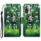 For Xiaomi Redmi Note 10 Pro Coloured Drawing Pattern Horizontal Flip PU Leather Case with Holder & Card Slots & Wallet & Lanyard(Panda) - 1