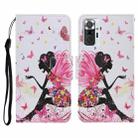 For Xiaomi Redmi Note 10 Pro Coloured Drawing Pattern Horizontal Flip PU Leather Case with Holder & Card Slots & Wallet & Lanyard(Dancing Girl) - 1