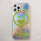 For iPhone 11 Pro Shockproof Side Painting Expression Pattern Laser TPU Protective Case (Green) - 1