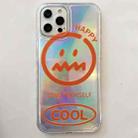 For iPhone 12 mini Shockproof Side Painting Expression Pattern Laser TPU Protective Case (Orange) - 1
