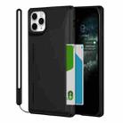 For iPhone 11 Pro Armor Shockproof TPU + PC Hard Case with Card Slot Holder (Black) - 1