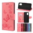 For Samsung Galaxy A32 5G Butterflies Embossing Horizontal Flip Leather Case with Holder & Card Slots & Wallet(Pink) - 1