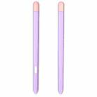 Liquid Silicone Stylus Pen Protective Case for Samsung Galaxy Tab S6 Lite P610 / P615(Purple Pink) - 1