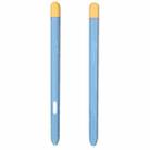 Liquid Silicone Stylus Pen Protective Case for Samsung Galaxy Tab S6 Lite P610 / P615(Blue Yellow) - 1