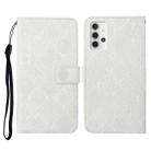 For Samsung Galaxy A32 4G Ethnic Style Embossed Pattern Horizontal Flip Leather Case with Holder & Card Slots & Wallet & Lanyard(White) - 1