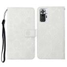 For Xiaomi Redmi Note 10 Pro Ethnic Style Embossed Pattern Horizontal Flip Leather Case with Holder & Card Slots & Wallet & Lanyard(White) - 1