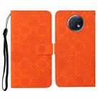 For Xiaomi Redmi Note 9T Ethnic Style Embossed Pattern Horizontal Flip Leather Case with Holder & Card Slots & Wallet & Lanyard(Orange) - 1