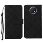 For Xiaomi Redmi Note 9T Ethnic Style Embossed Pattern Horizontal Flip Leather Case with Holder & Card Slots & Wallet & Lanyard(Black) - 1