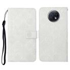 For Xiaomi Redmi Note 9T Ethnic Style Embossed Pattern Horizontal Flip Leather Case with Holder & Card Slots & Wallet & Lanyard(White) - 1