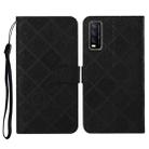 For vivo Y20 Ethnic Style Embossed Pattern Horizontal Flip Leather Case with Holder & Card Slots & Wallet & Lanyard(Black) - 1