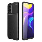 For vivo V21 Carbon Fiber Texture Shockproof TPU Case(Black) - 1