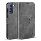 For Samsung Galaxy S21 FE DG.MING Retro Oil Side Horizontal Flip Leather Case with Holder & Card Slots & Wallet(Grey) - 1