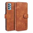 For Samsung Galaxy A32 4G DG.MING Retro Oil Side Horizontal Flip Leather Case with Holder & Card Slots & Wallet(Brown) - 1