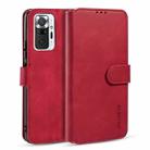 For Xiaomi Redmi Note 10 Pro DG.MING Retro Oil Side Horizontal Flip Leather Case with Holder & Card Slots & Wallet(Red) - 1