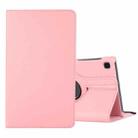 For Samsung Galaxy A7 Lite T220 360 Degree Rotation Litchi Texture Flip Leather Case with Holder(Pink) - 1