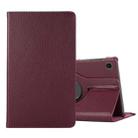 For Samsung Galaxy A7 Lite T220 360 Degree Rotation Litchi Texture Flip Leather Case with Holder(Purple) - 1