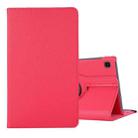 For Samsung Galaxy A7 Lite T220 360 Degree Rotation Litchi Texture Flip Leather Case with Holder(Rose Red) - 1