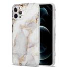 For iPhone 12 mini Glazed Marble Pattern TPU Shockproof Protective Case (Grey) - 1