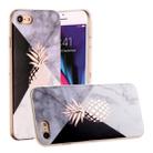 For iPhone SE 2020 & 8 & 7 Hot Stamping Geometric Marble IMD Craft TPU Protective Case(Pineapple) - 1