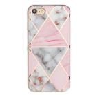 For iPhone SE 2020 & 8 & 7 Hot Stamping Geometric Marble IMD Craft TPU Protective Case(Rhombus) - 3
