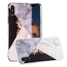 For iPhone XS / X Hot Stamping Geometric Marble IMD Craft TPU Protective Case(Pineapple) - 1