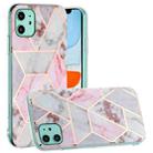 For iPhone 11 Hot Stamping Geometric Marble IMD Craft TPU Protective Case(Hexagon) - 1