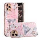 For iPhone 11 Pro Max Hot Stamping Geometric Marble IMD Craft TPU Protective Case(Rhombus) - 1
