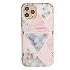 For iPhone 11 Pro Max Hot Stamping Geometric Marble IMD Craft TPU Protective Case(Rhombus) - 3