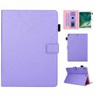 Hair Silky Texture Solid Color Horizontal Flip Leather Case with Holder & Card Slots & Photo Frame & Anti-Skid Strip For iPad 10.2 2021 / 2020 / 2019(Purple) - 1