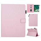 Hair Silky Texture Solid Color Horizontal Flip Leather Case with Holder & Card Slots & Photo Frame & Anti-Skid Strip For iPad 9.7 2018 / 2017(Rose Gold) - 1