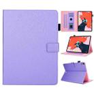 Hair Silky Texture Solid Color Horizontal Flip Leather Case with Holder & Card Slots & Photo Frame & Anti-Skid Strip For iPad Pro 11 inch(Purple) - 1