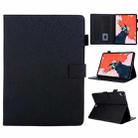 Hair Silky Texture Solid Color Horizontal Flip Leather Case with Holder & Card Slots & Photo Frame & Anti-Skid Strip For iPad Pro 11 inch(Black) - 1