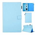 Hair Silky Texture Solid Color Horizontal Flip Leather Case with Holder & Card Slots & Photo Frame & Anti-Skid Strip For Samsung Galaxy Tab A 10.1 (2019) T510 / T515(Blue) - 1