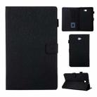 Hair Silky Texture Solid Color Horizontal Flip Leather Case with Holder & Card Slots & Photo Frame & Anti-Skid Strip For Samsung Galaxy Tab A 10.1 / T580(Black) - 1