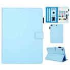 Hair Silky Texture Solid Color Horizontal Flip Leather Case with Holder & Card Slots & Photo Frame & Anti-Skid Strip For iPad Mini 5 / 4 / 3 / 2 / 1(Blue) - 1