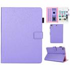Hair Silky Texture Solid Color Horizontal Flip Leather Case with Holder & Card Slots & Photo Frame & Anti-Skid Strip For iPad Mini 5 / 4 / 3 / 2 / 1(Purple) - 1