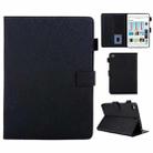 Hair Silky Texture Solid Color Horizontal Flip Leather Case with Holder & Card Slots & Photo Frame & Anti-Skid Strip For iPad Mini 5 / 4 / 3 / 2 / 1(Black) - 1