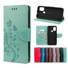 For Motorola Moto G30 Butterfly Flower Pattern Horizontal Flip Leather Case with Holder & Card Slots & Wallet(Green) - 1