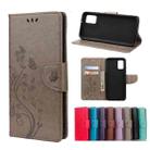 For Xiaomi Redmi Note 10 Pro Butterfly Flower Pattern Horizontal Flip Leather Case with Holder & Card Slots & Wallet(Grey) - 1