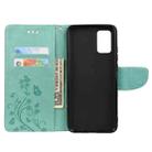 For Xiaomi Poco F3 Butterfly Flower Pattern Horizontal Flip Leather Case with Holder & Card Slots & Wallet(Green) - 4