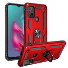 For Motorola Moto G10 / G30 Shockproof TPU + PC Protective Case with 360 Degree Rotating Holder(Red) - 1