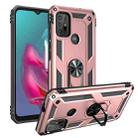 For Motorola Moto G10 / G30 Shockproof TPU + PC Protective Case with 360 Degree Rotating Holder(Rose Gold) - 1