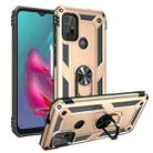 For Motorola Moto G10 / G30 Shockproof TPU + PC Protective Case with 360 Degree Rotating Holder(Gold) - 1