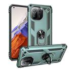 For Xiaomi Mi 11 Pro Shockproof TPU + PC Protective Case with 360 Degree Rotating Holder(Green) - 1