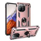For Xiaomi Mi 11 Pro Shockproof TPU + PC Protective Case with 360 Degree Rotating Holder(Rose Gold) - 1