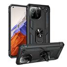 For Xiaomi Mi 11 Pro Shockproof TPU + PC Protective Case with 360 Degree Rotating Holder(Black) - 1